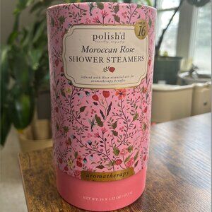 Polish’d Moroccan Rose Shower Steamers Set of 16 Aromatherapy Pink NIB